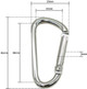 Aluminium Carabiner Snap Hook - (Pack of 2)